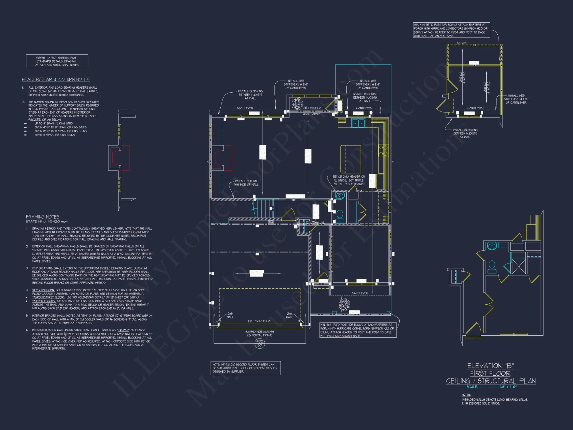 Spacious 2-Story house Floor Plan with CAD Designs