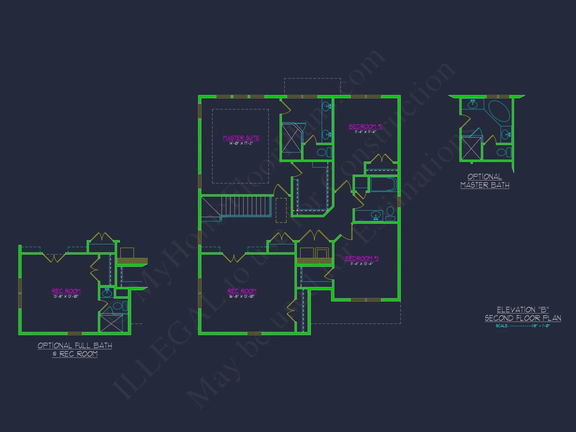 Spacious 2-Story house Floor Plan with CAD Designs