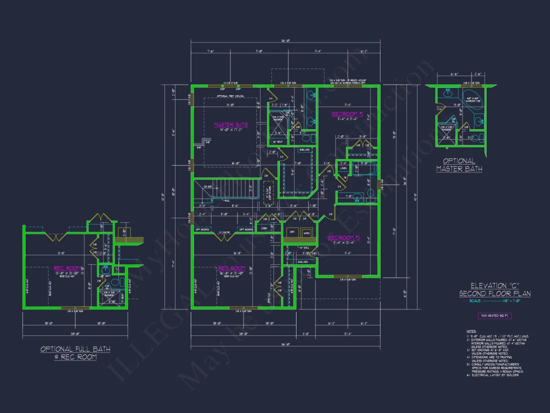 Spacious 2-Story house Floor Plan with CAD Designs