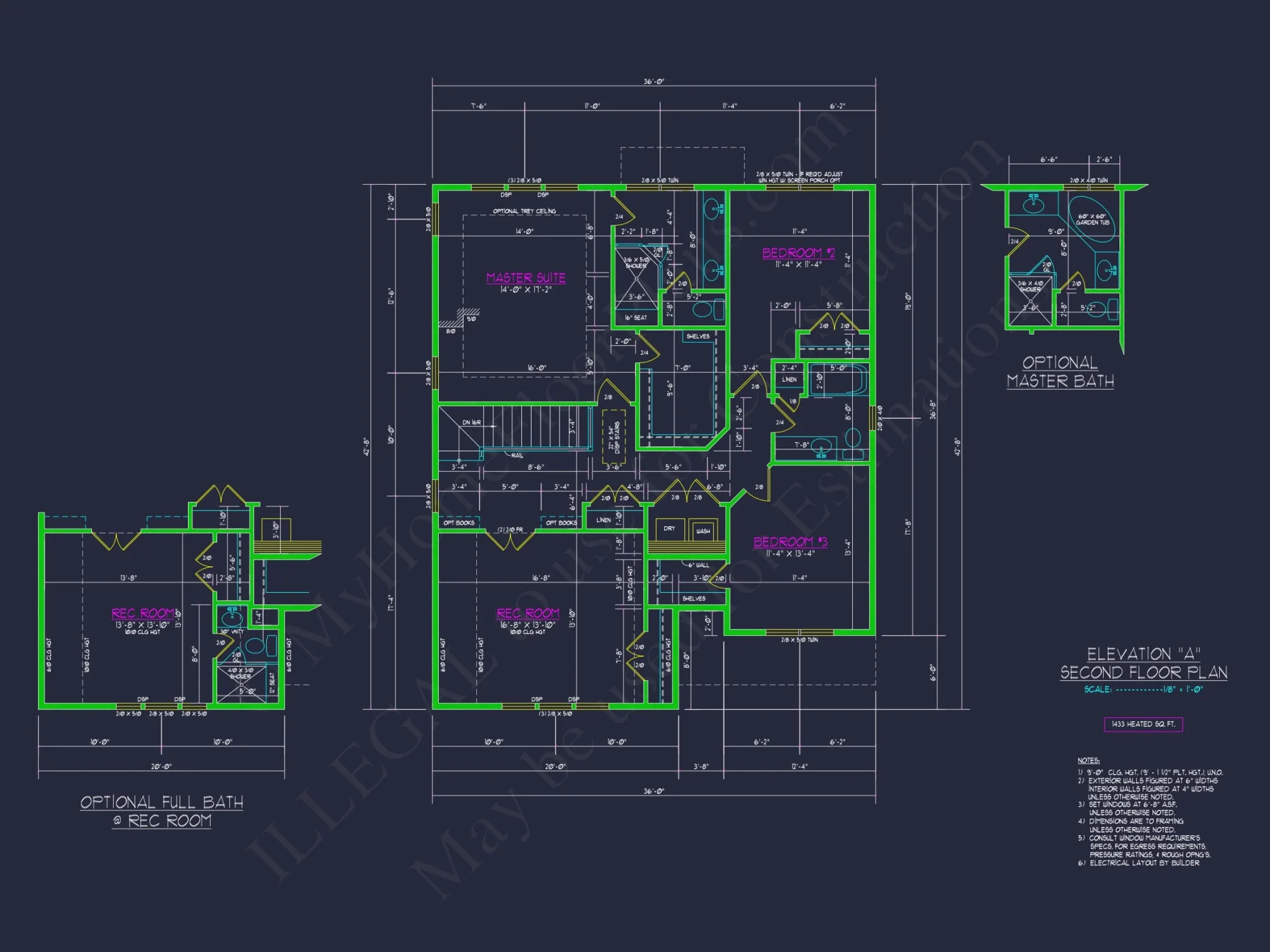 Spacious 2-Story house Floor Plan with CAD Designs