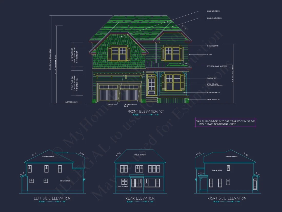 Spacious 2-Story house Floor Plan with CAD Designs