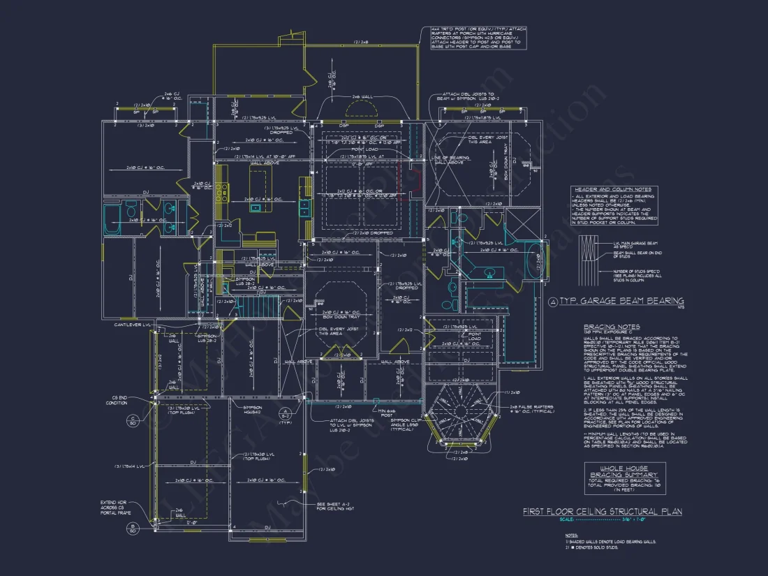 Modern house Blueprint with 1.5 Floors and CAD Designs