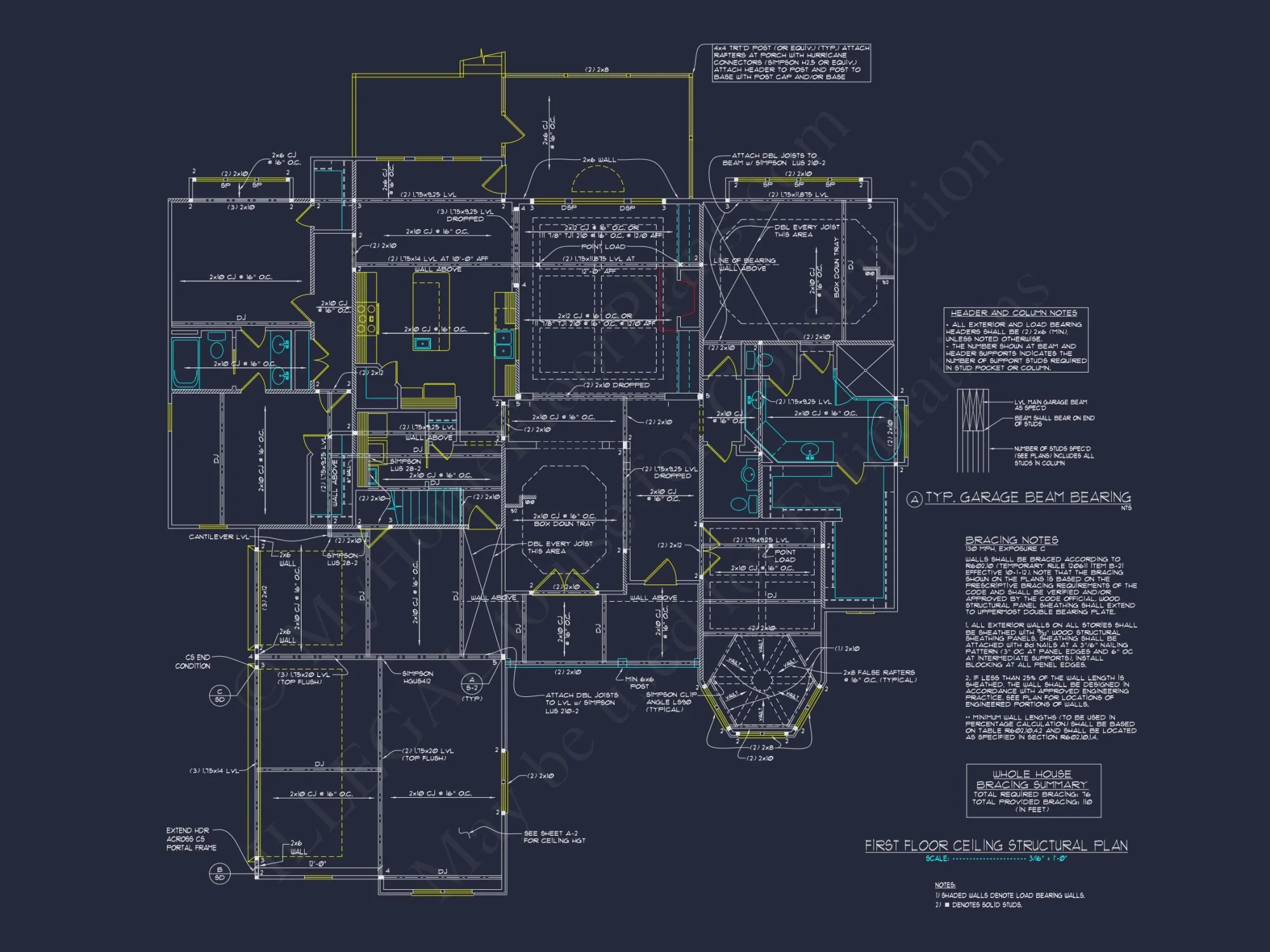 Modern house Blueprint with 1.5 Floors and CAD Designs
