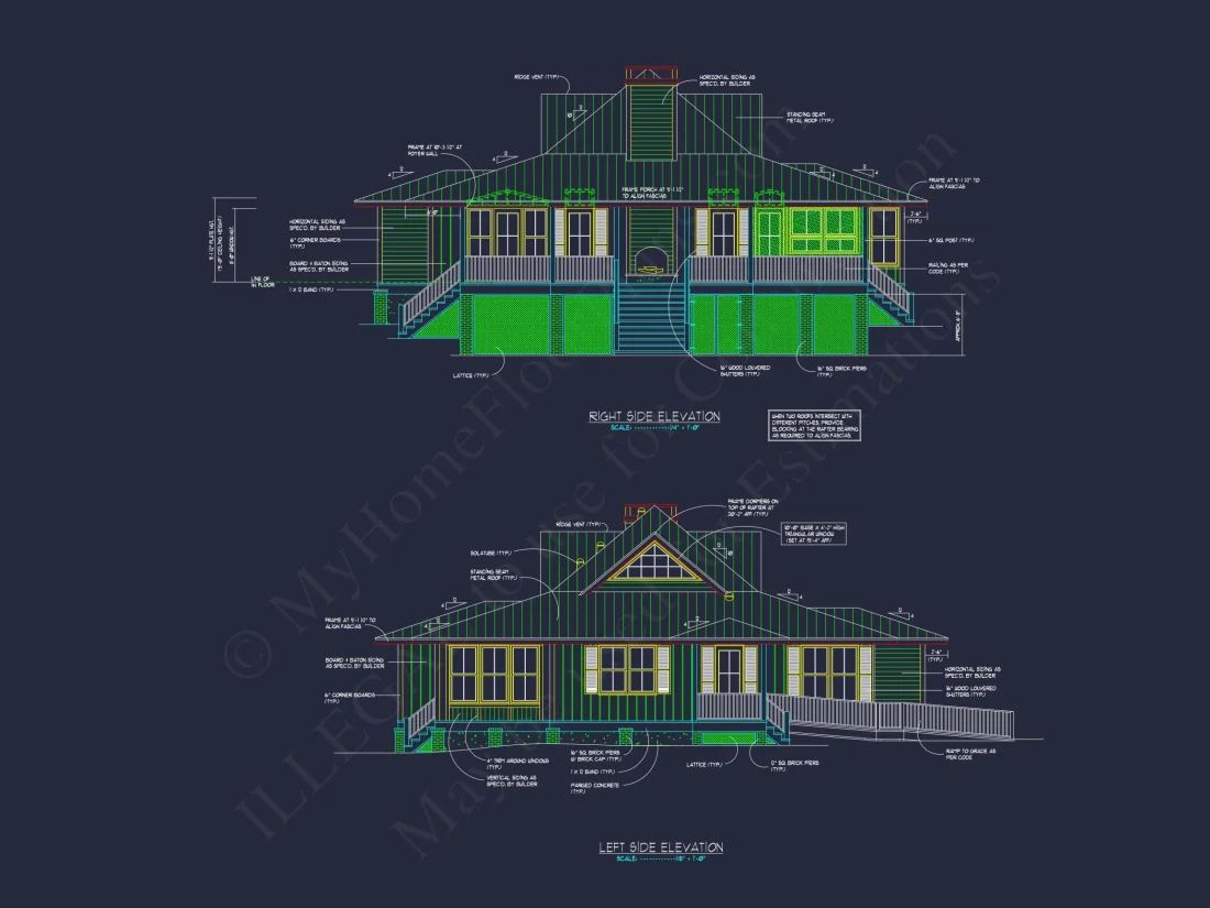 Spacious Craftsman house Plan with CAD Floor Designs
