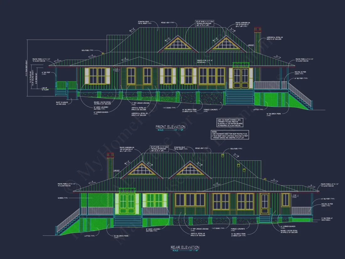 Spacious Craftsman house Plan with CAD Floor Designs
