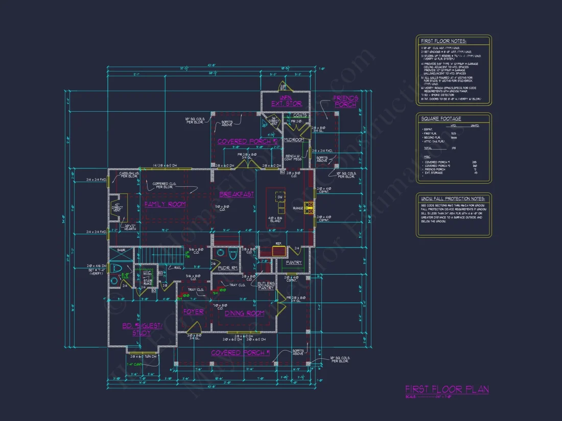 Modern Craftsman house Plan with Spacious Floor Layout