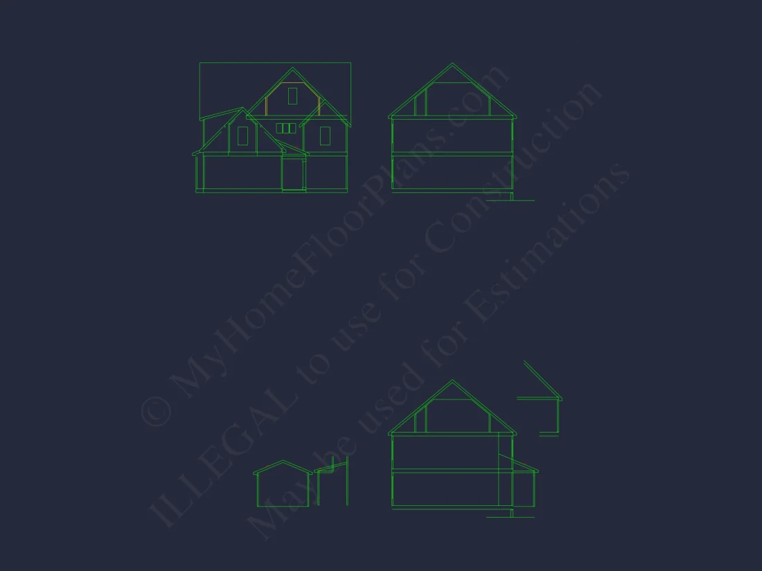 Spacious 2-Story house Floor Plan with CAD Designs