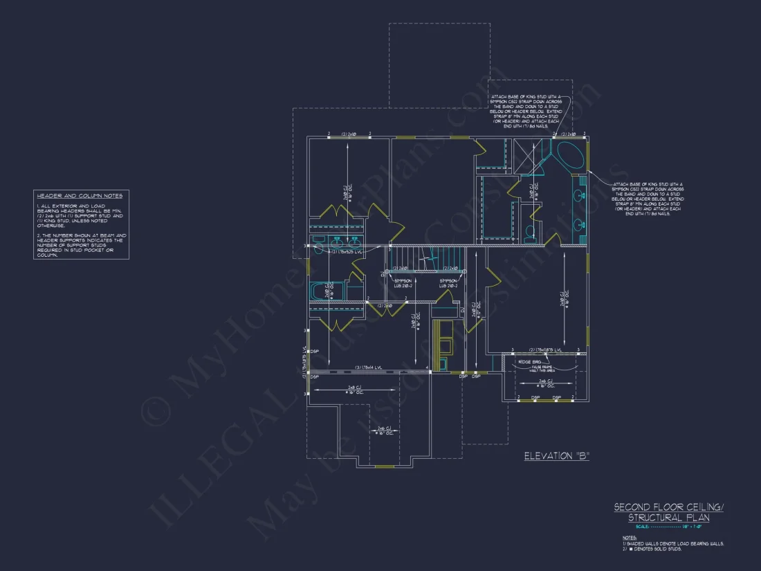 Spacious 2-Story house Floor Plan with CAD Designs