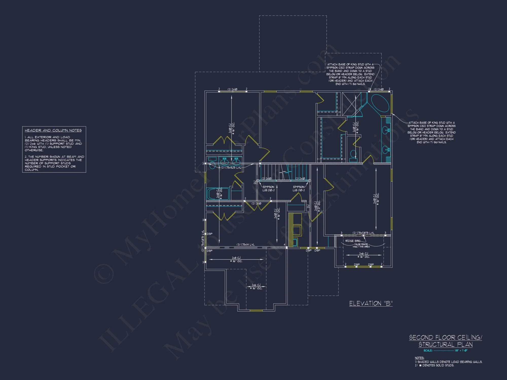 Spacious 2-Story house Floor Plan with CAD Designs