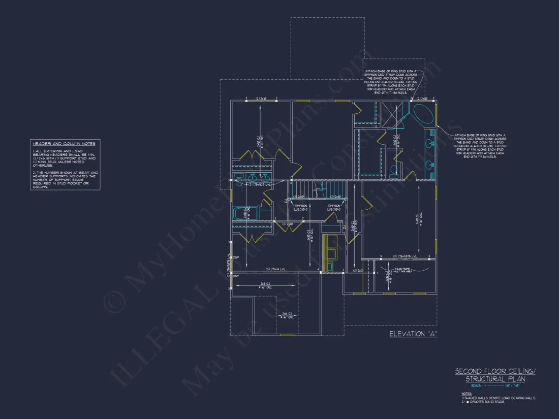 Spacious 2-Story house Floor Plan with CAD Designs