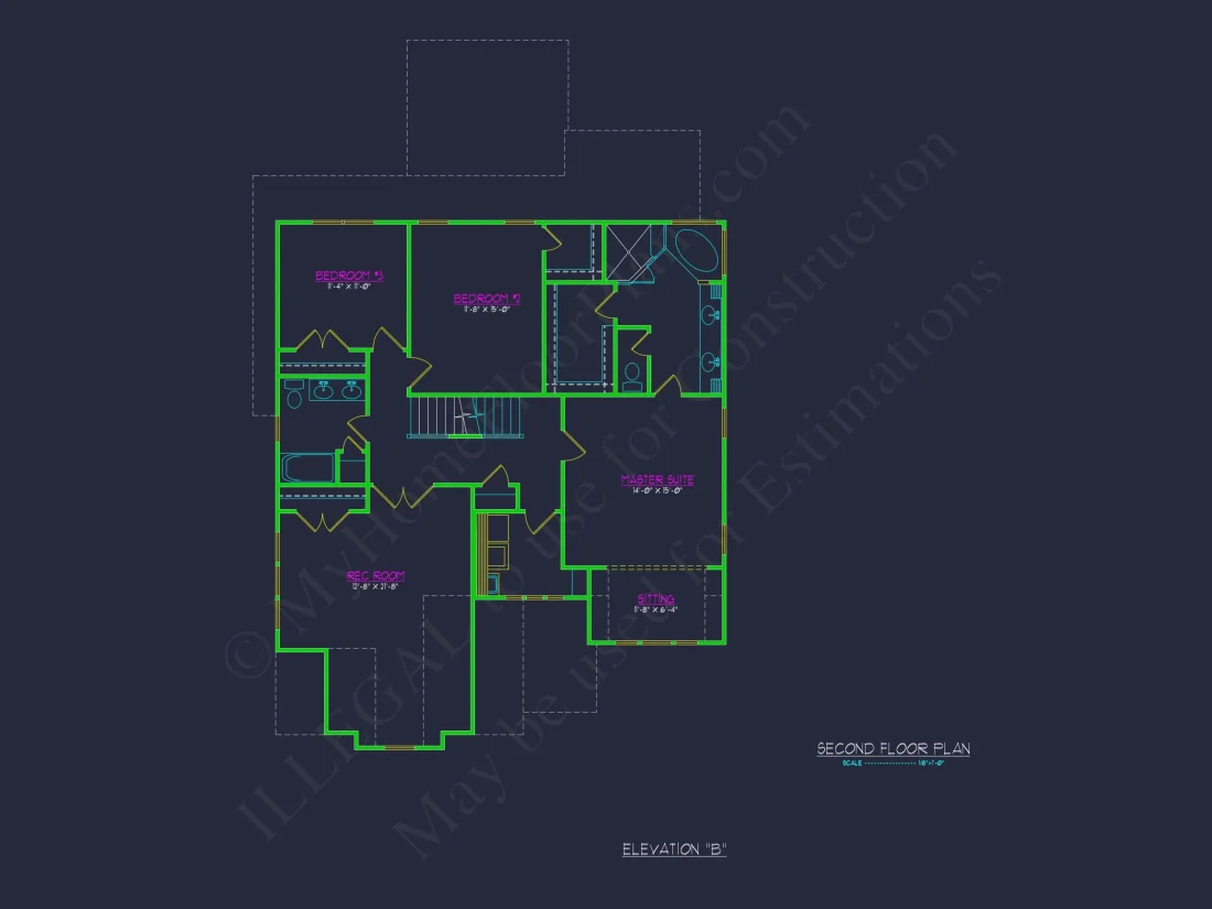 Spacious 2-Story house Floor Plan with CAD Designs