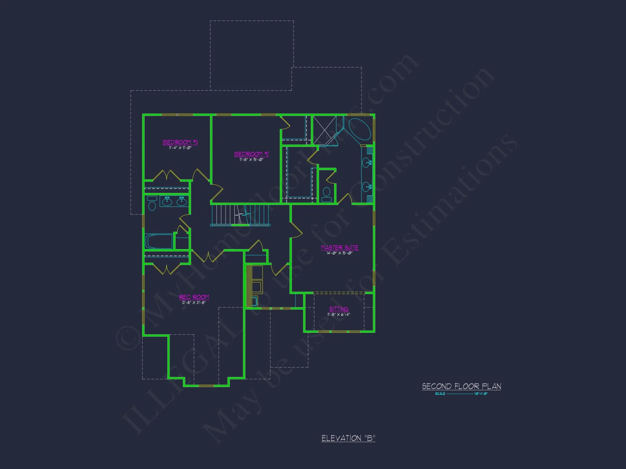 Spacious 2-Story house Floor Plan with CAD Designs