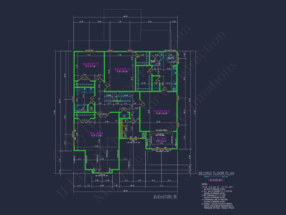 Spacious 2-Story house Floor Plan with CAD Designs