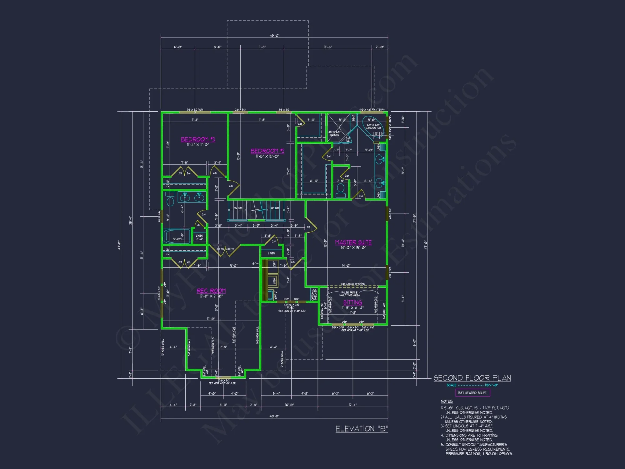 Spacious 2-Story house Floor Plan with CAD Designs