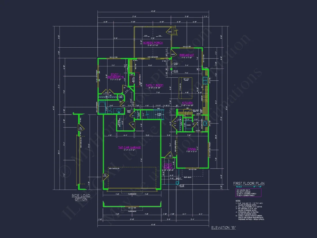 Spacious 2-Story house Floor Plan with CAD Designs