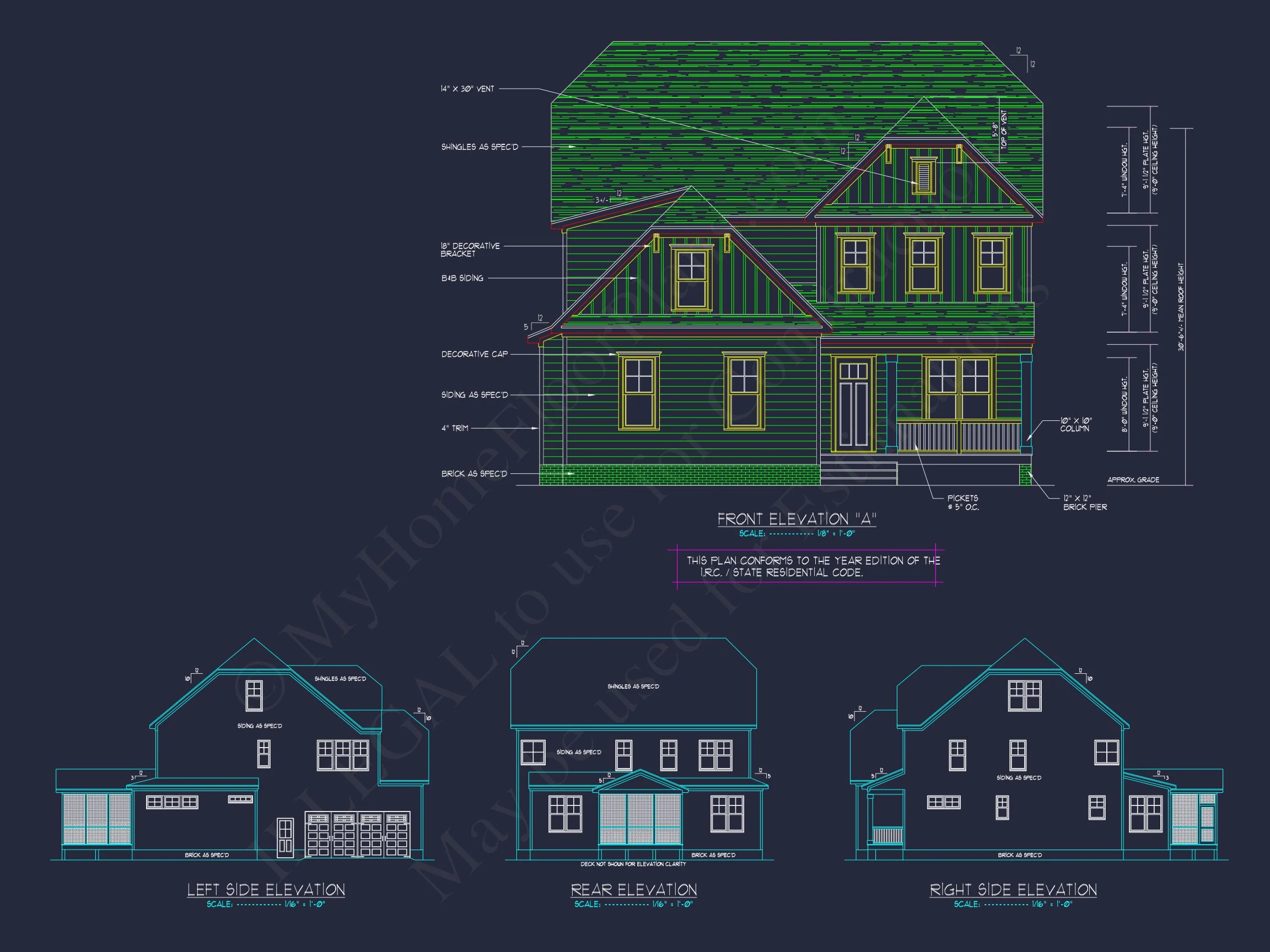 15-1429 HOUSE PLAN - Spacious 2-Story House Floor Plan with CAD Designs 6 Spacious 2-Story house Floor Plan with CAD Designs