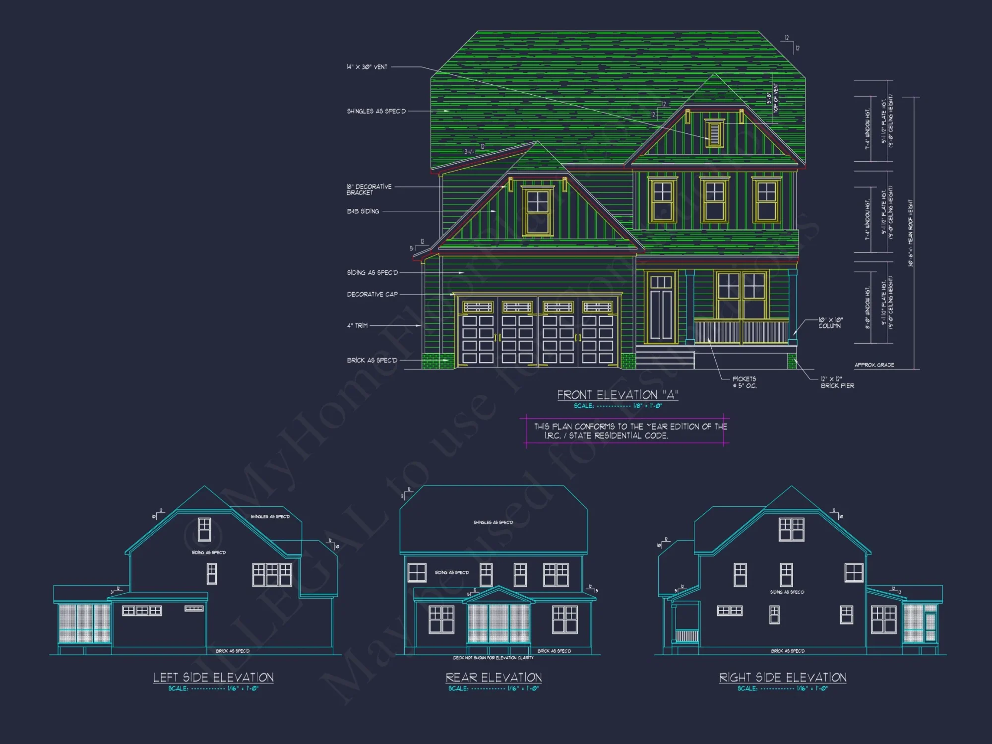 Spacious 2-Story house Floor Plan with CAD Designs