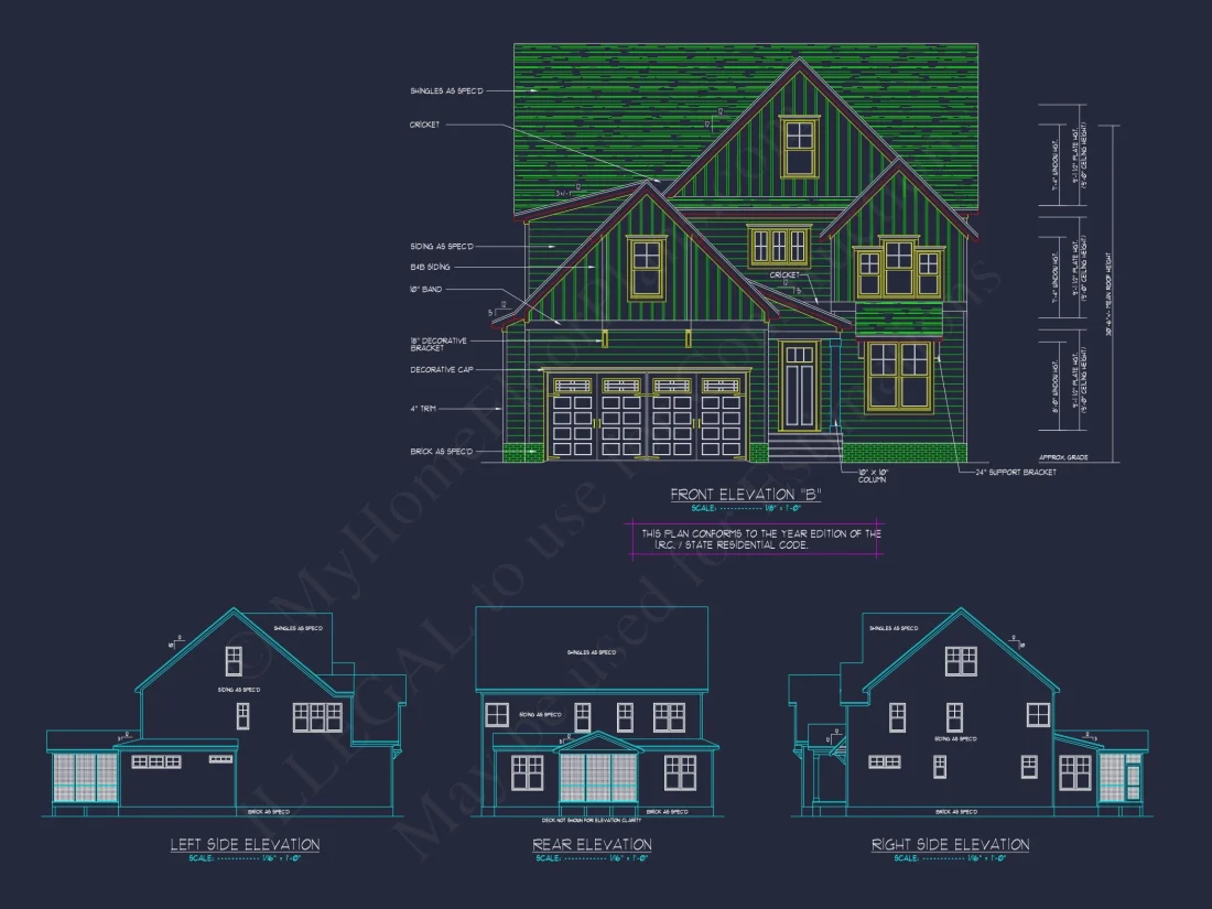 Spacious 2-Story house Floor Plan with CAD Designs