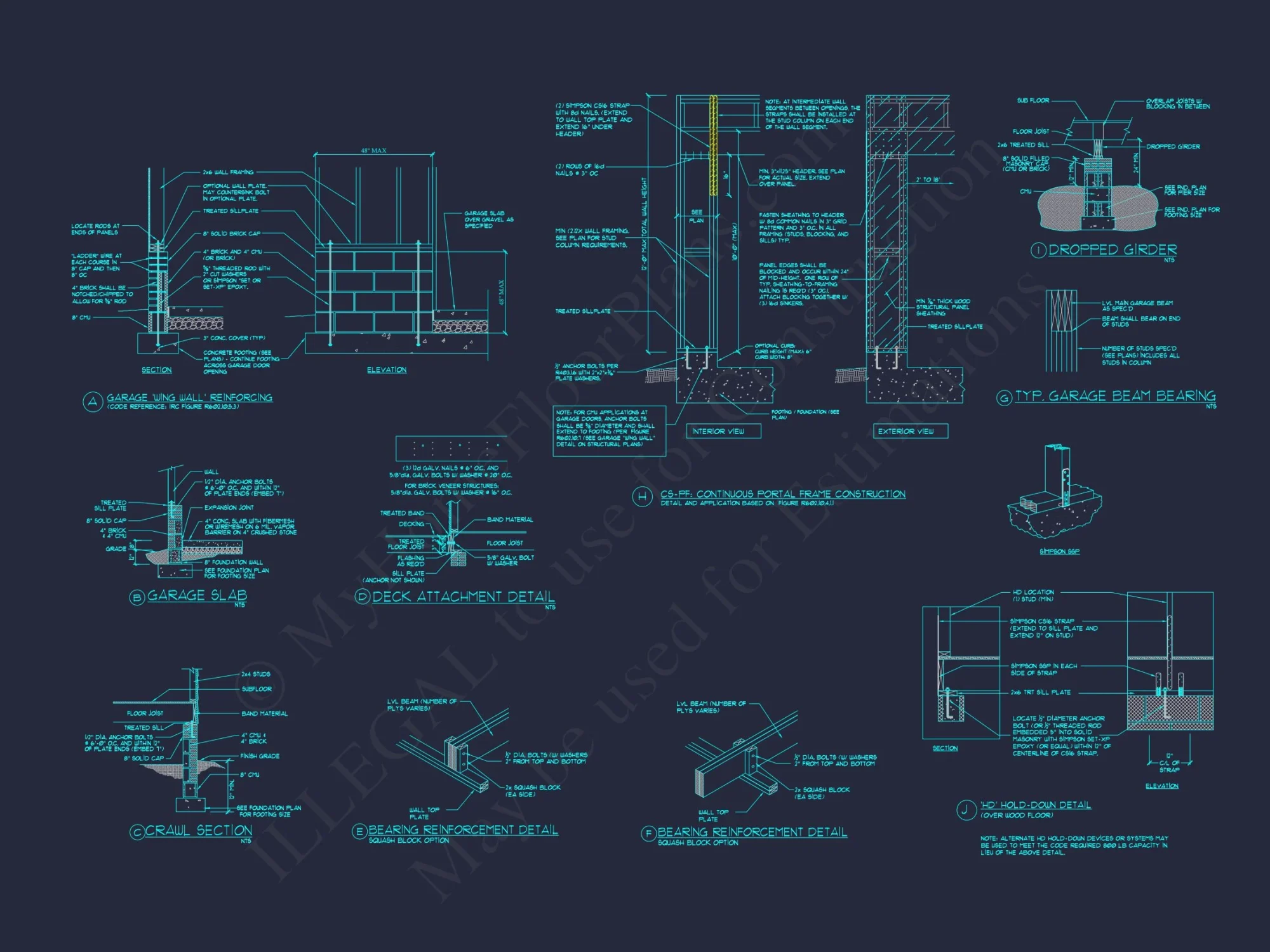 Custom house Plan with 2-Story CAD Blueprint Designs
