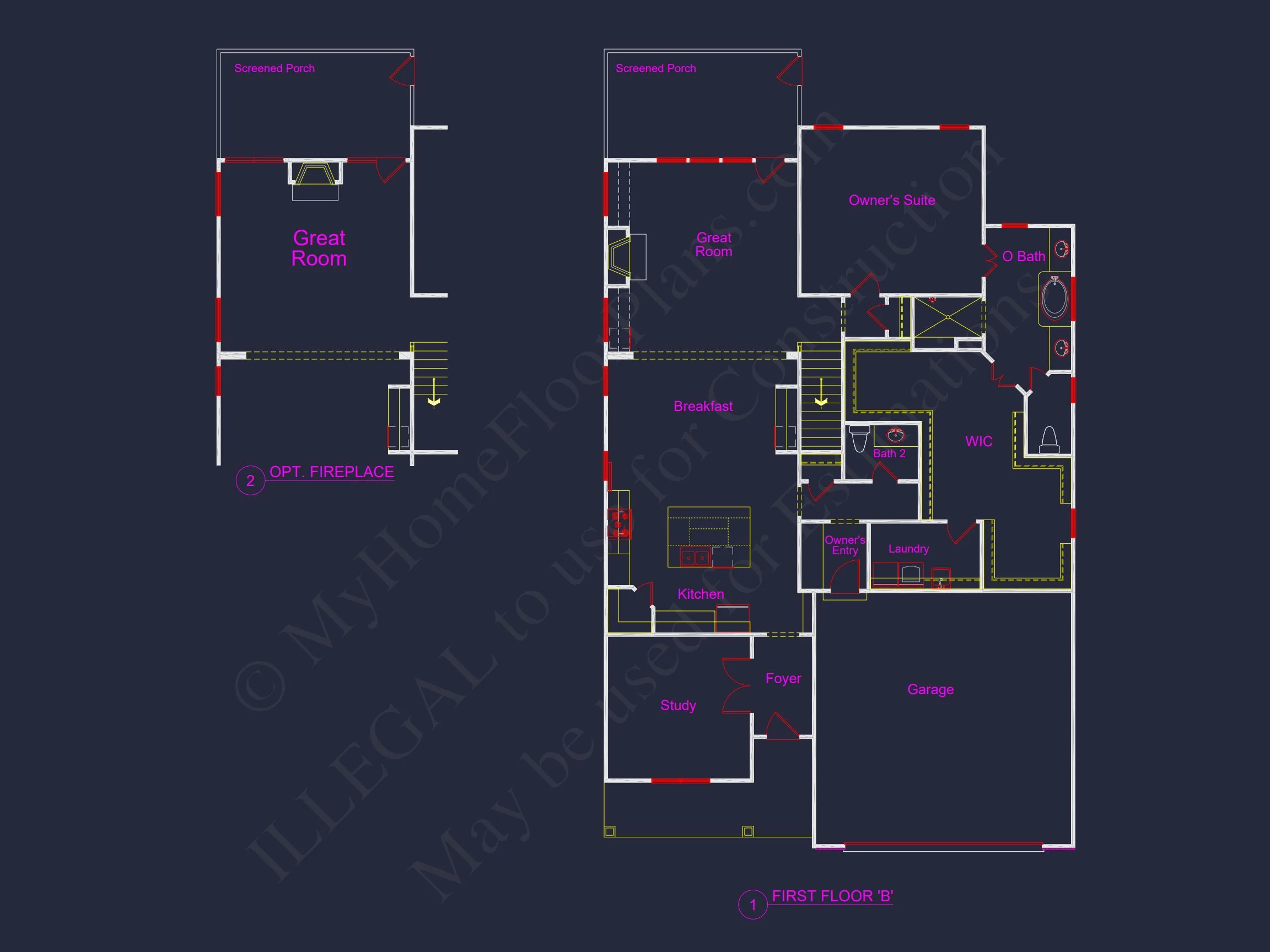 15-1309B HOUSE PLAN - Custom House Plan with 2-Story CAD Blueprint Designs 9 Custom house Plan with 2-Story CAD Blueprint Designs