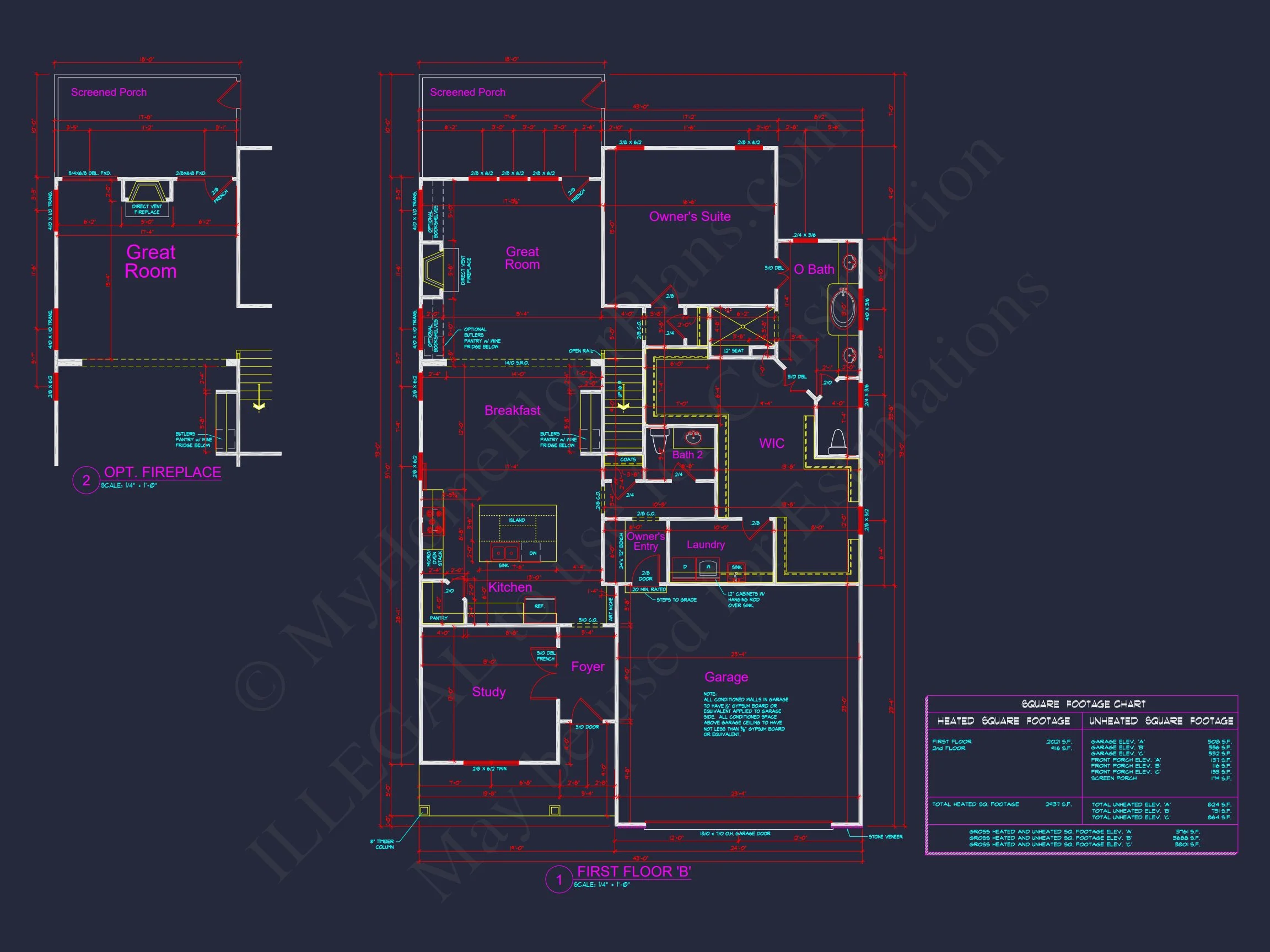 15-1309B HOUSE PLAN - Custom House Plan with 2-Story CAD Blueprint Designs 8 Custom house Plan with 2-Story CAD Blueprint Designs