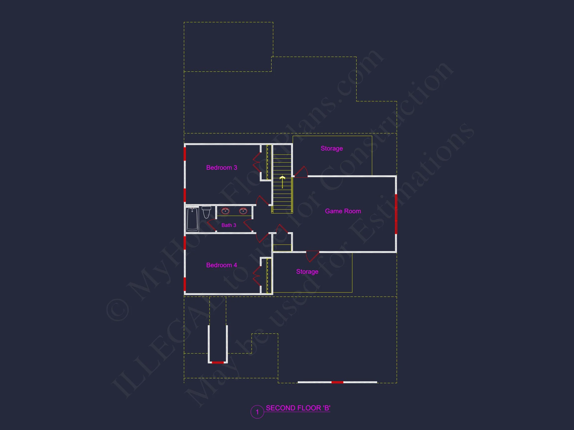 15-1309B HOUSE PLAN - Custom House Plan with 2-Story CAD Blueprint Designs 7 Custom house Plan with 2-Story CAD Blueprint Designs