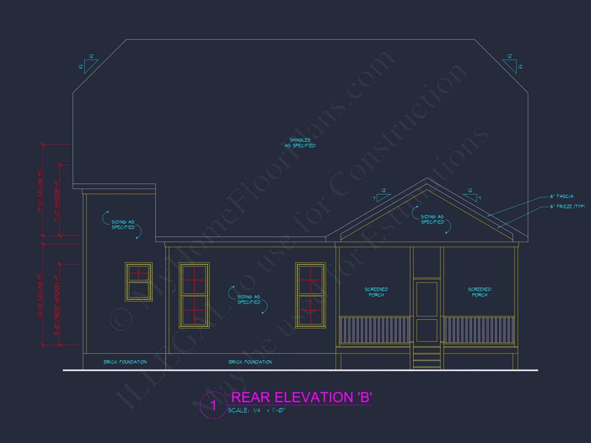 Custom house Plan with 2-Story CAD Blueprint Designs