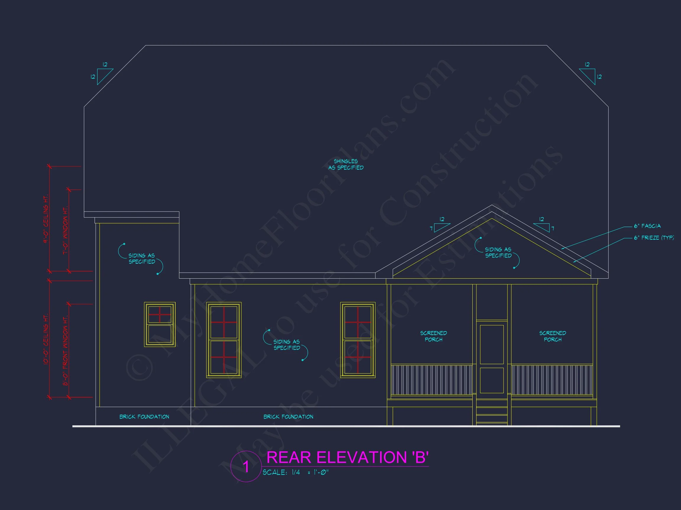 15-1309B HOUSE PLAN - Custom House Plan with 2-Story CAD Blueprint Designs 5 Custom house Plan with 2-Story CAD Blueprint Designs