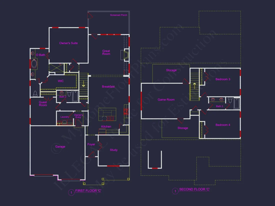 Craftsman house Plan: Spacious 4-Bed Floor Plan with Modern Designs