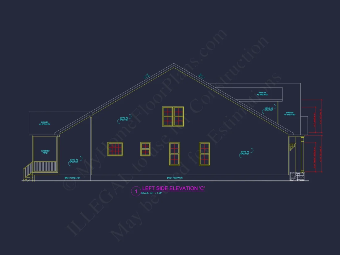 Craftsman house Plan: Spacious 4-Bed Floor Plan with Modern Designs