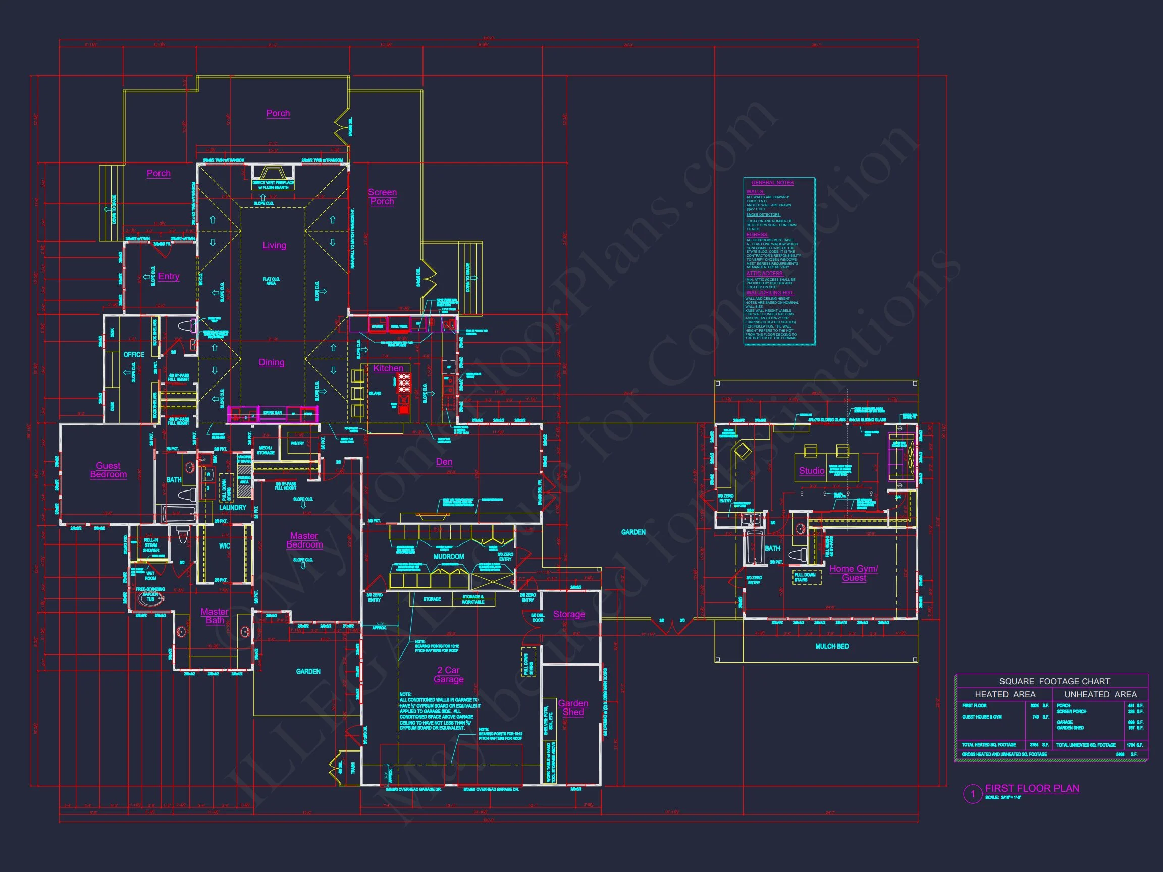 15-1303 HOUSE PLAN - Charming 1-Story House Plan with Large Floor Plan Designs 6 Charming 1-Story house Plan with Large Floor Plan Designs