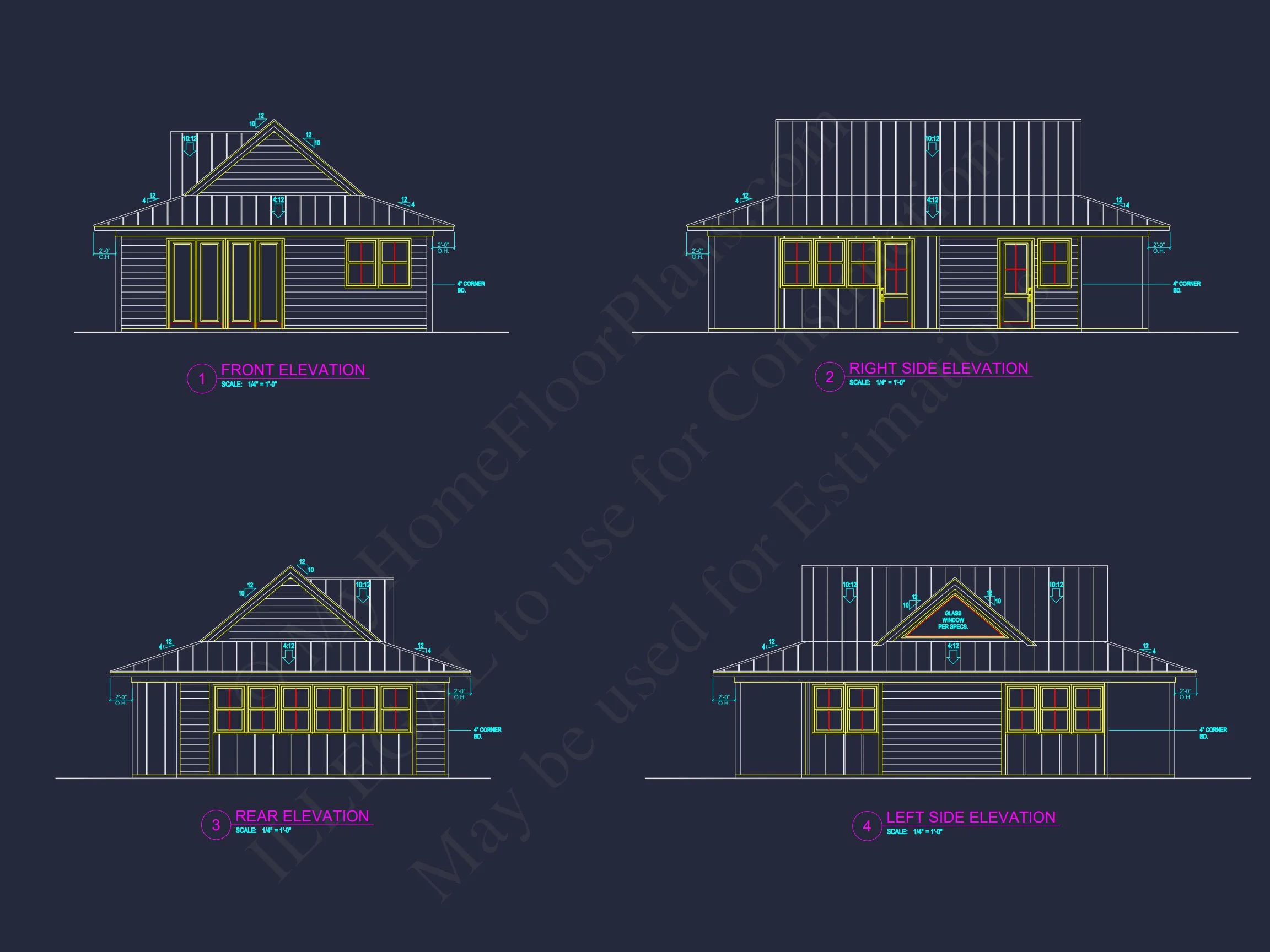 15-1303 HOUSE PLAN - Charming 1-Story House Plan with Large Floor Plan Designs 4 Charming 1-Story house Plan with Large Floor Plan Designs