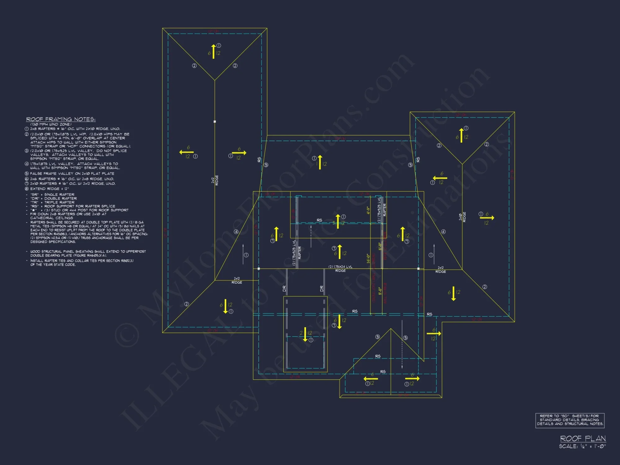 Modern house Plan with 4 Bedrooms
