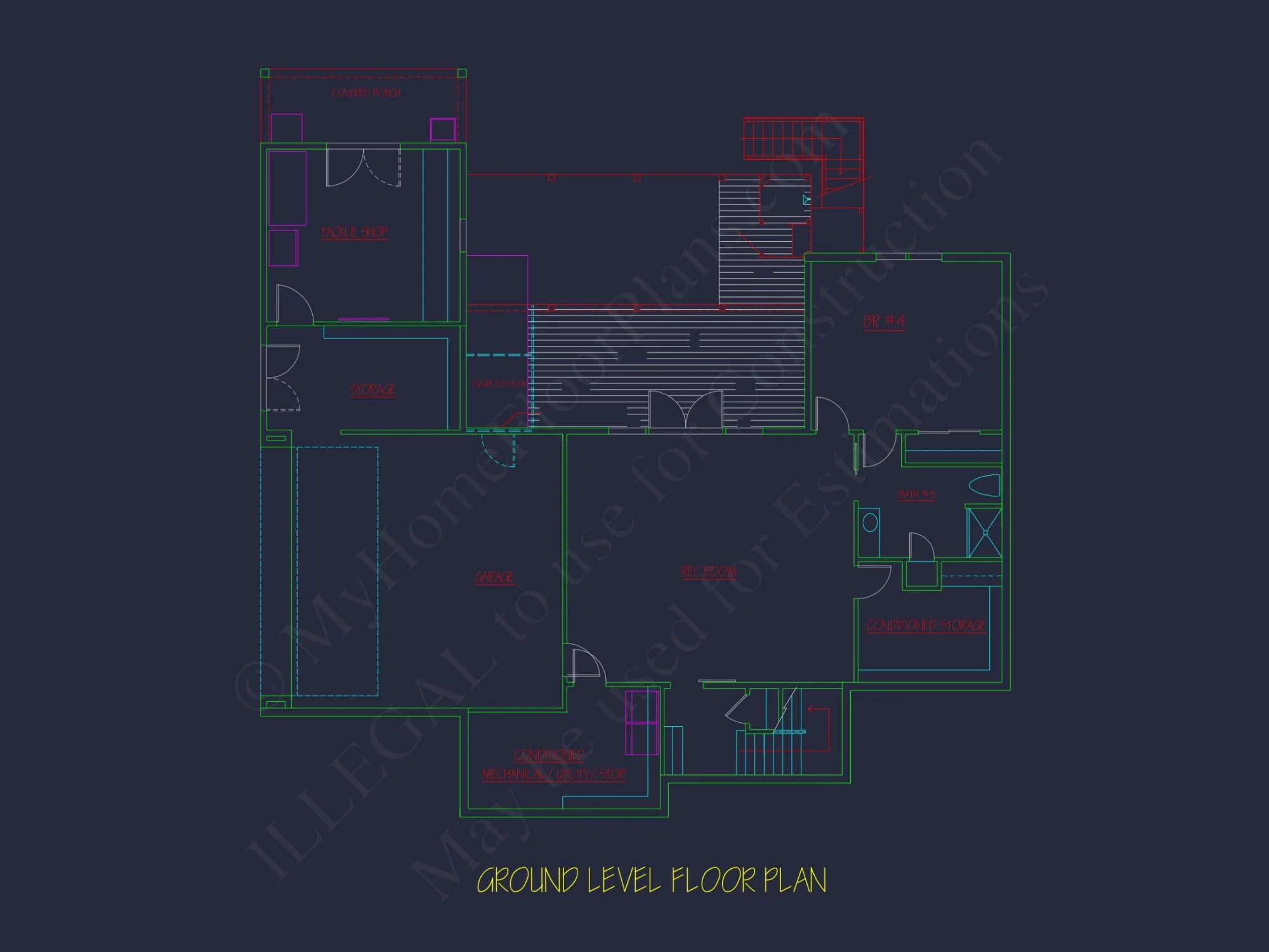 Modern house Plan with 4 Bedrooms