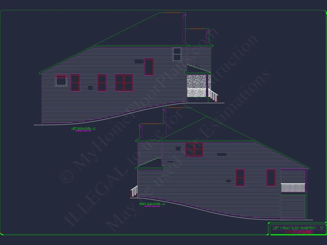 "Two-story colonial-style house plan with 3-4 bedrooms"