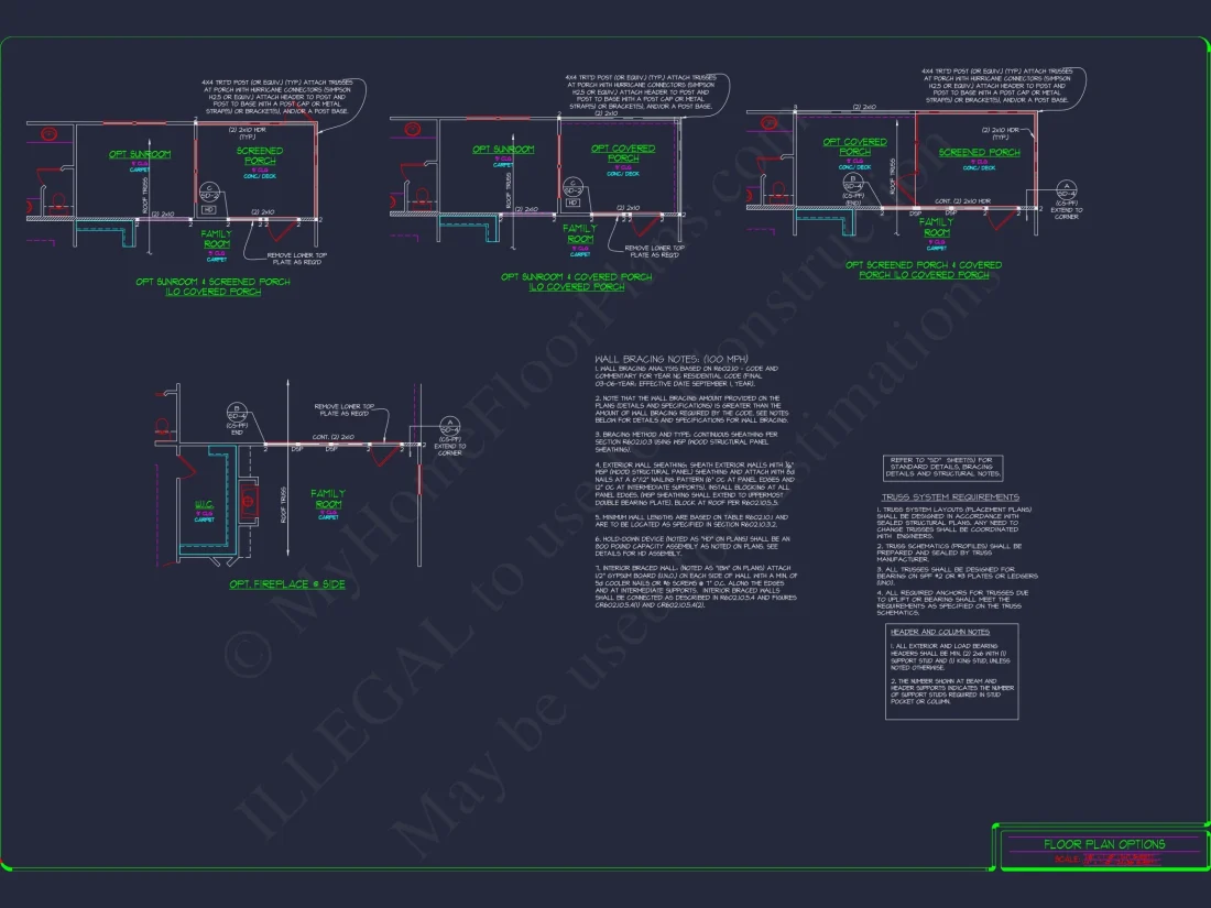 2-Story Colonial house Plan: 3-4 BR, 2344 Sq Ft, CAD