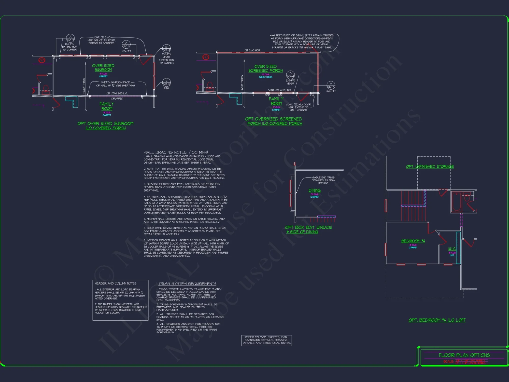 2-Story Colonial house Plan: 3-4 BR, 2344 Sq Ft, CAD