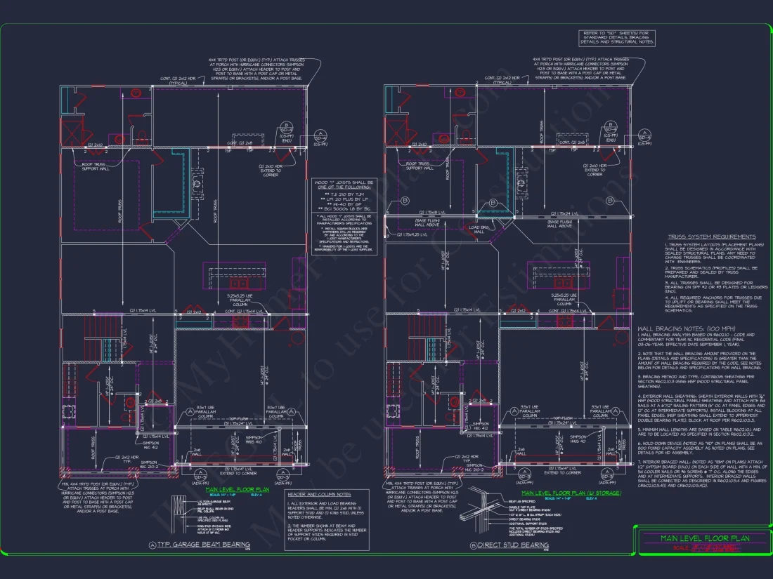 2-Story Colonial house Plan: 3-4 BR, 2344 Sq Ft, CAD
