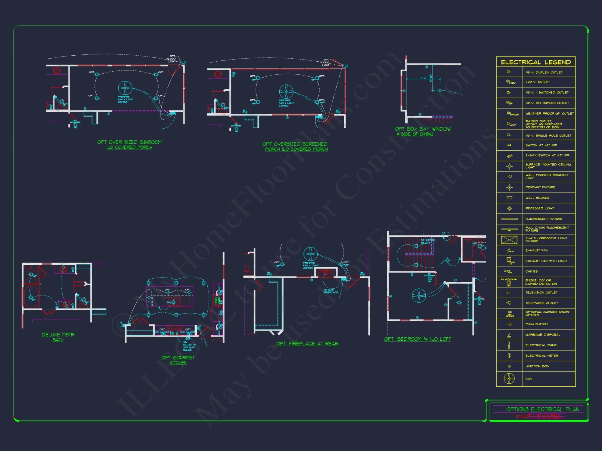 2-Story Colonial house Plan: 3-4 BR, 2344 Sq Ft, CAD