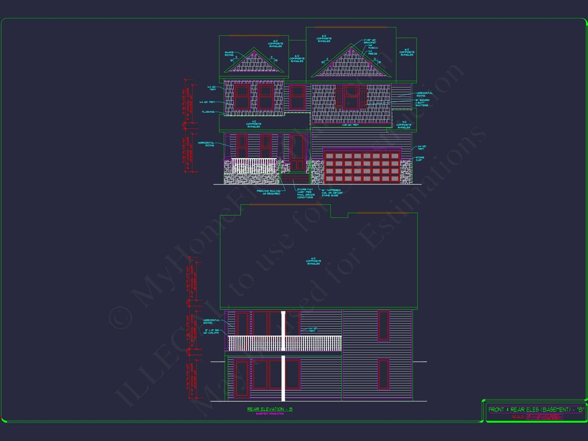 15-1254 HOUSE PLAN - 2-Story Colonial House Plan: 3-4 BR, 2344 Sq Ft, CAD 28 2-Story Colonial house Plan: 3-4 BR, 2344 Sq Ft, CAD