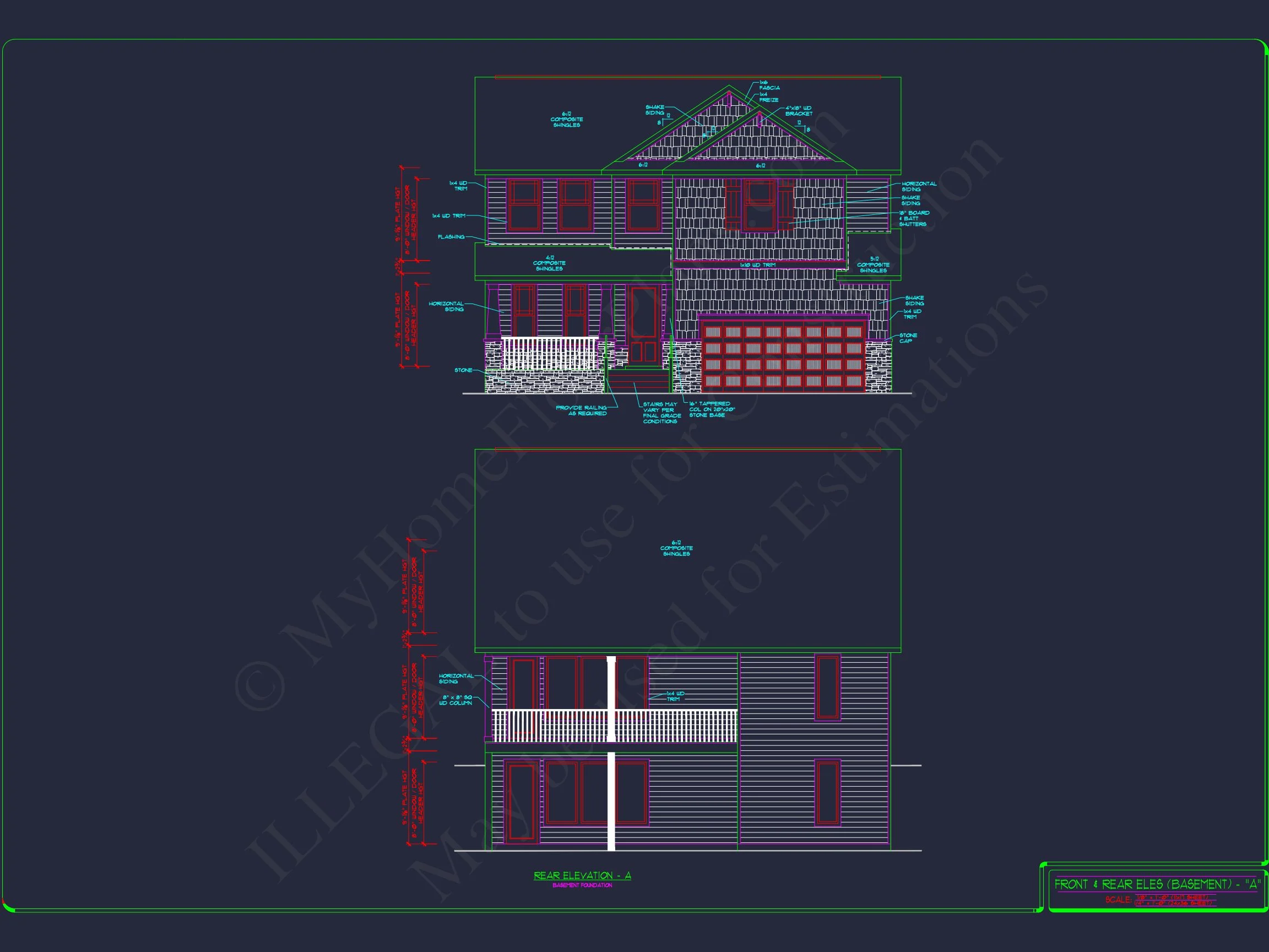 15-1254 HOUSE PLAN - 2-Story Colonial House Plan: 3-4 BR, 2344 Sq Ft, CAD 19 2-Story Colonial house Plan: 3-4 BR, 2344 Sq Ft, CAD
