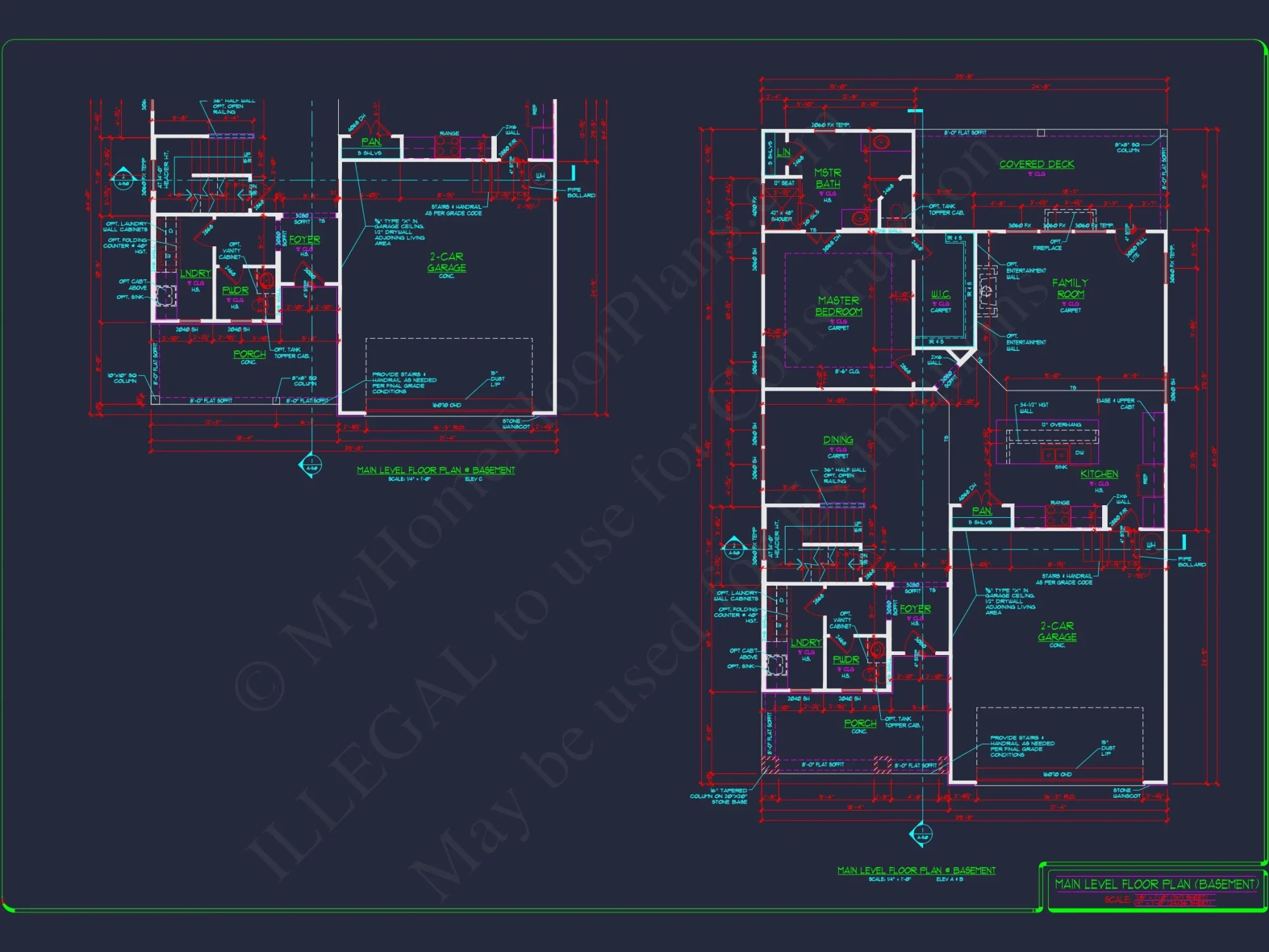 2-Story Colonial house Plan: 3-4 BR, 2344 Sq Ft, CAD