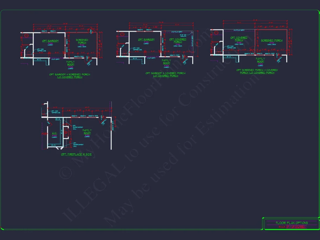 2-Story Colonial house Plan: 3-4 BR, 2344 Sq Ft, CAD