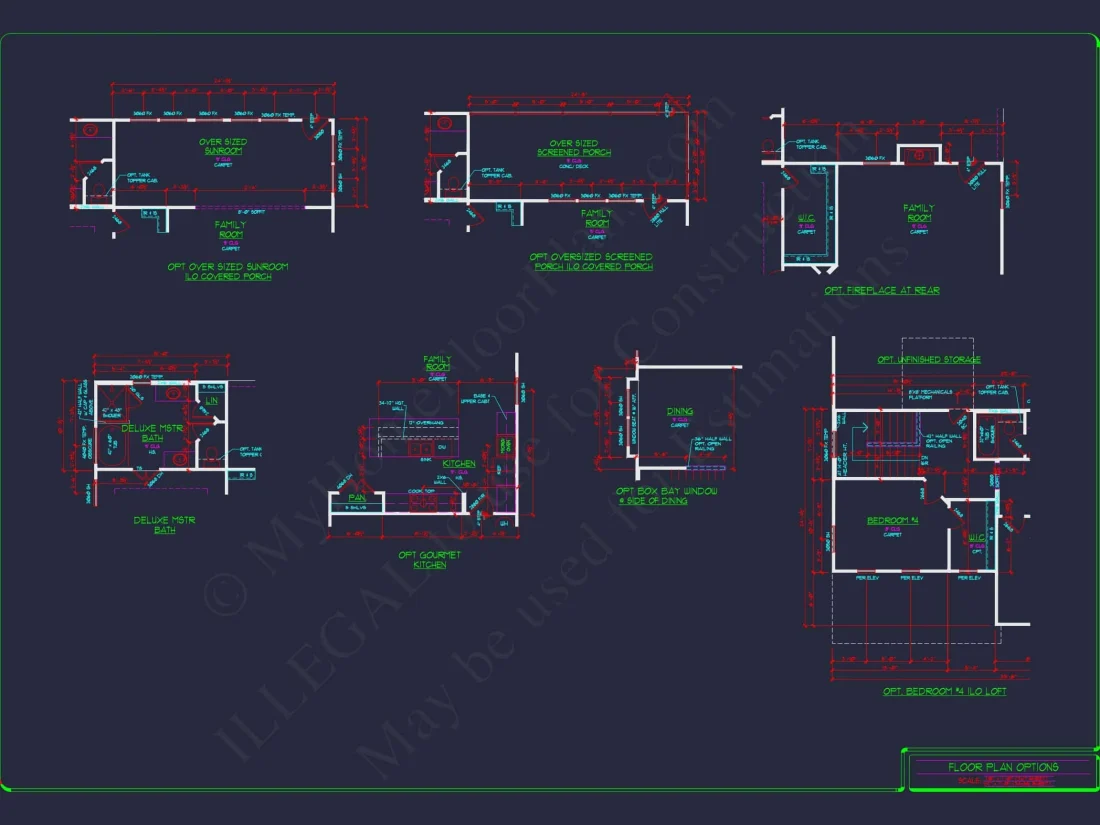 2-Story Colonial house Plan: 3-4 BR, 2344 Sq Ft, CAD