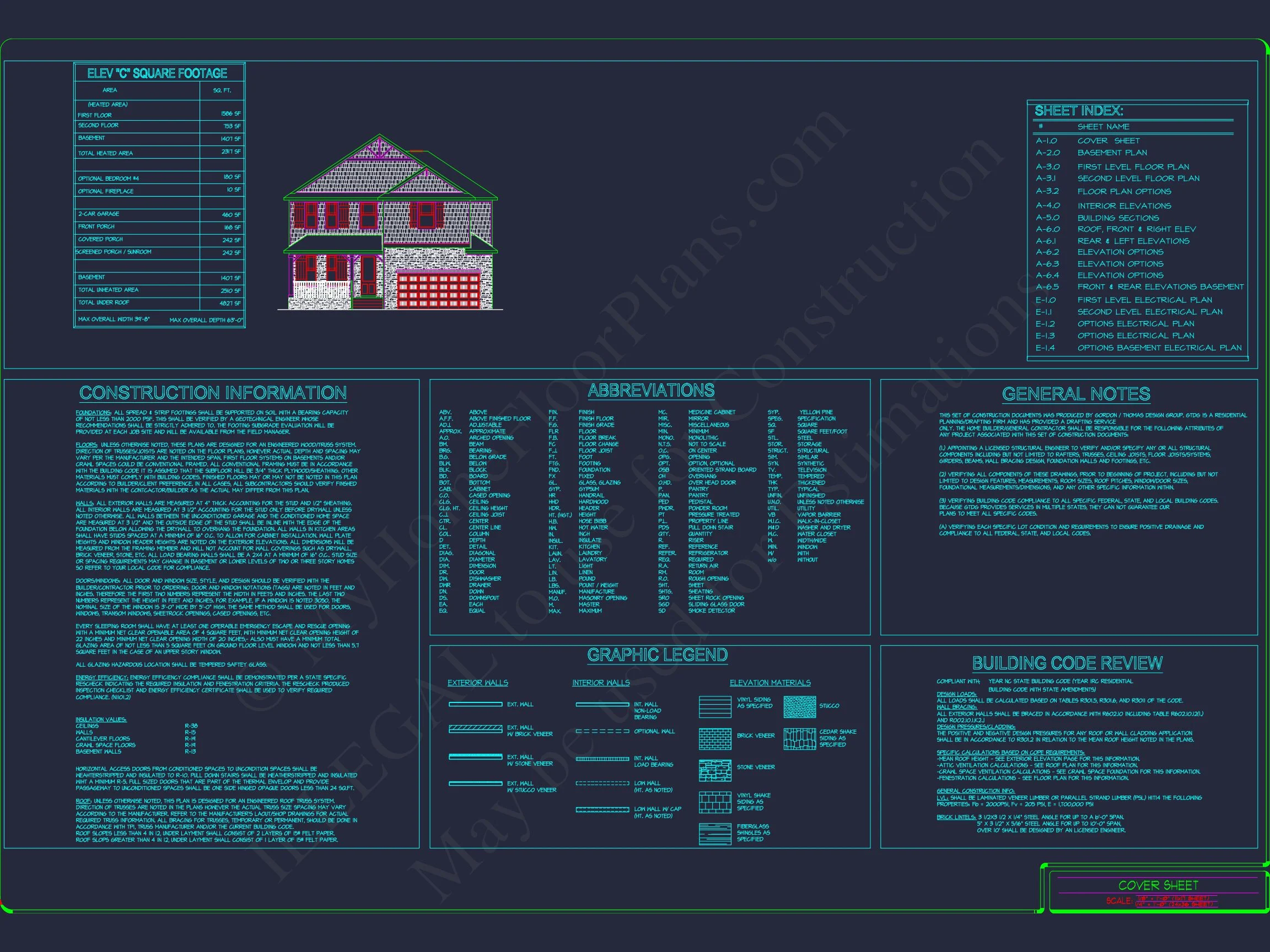 15-1254 HOUSE PLAN - 2-Story Colonial House Plan: 3-4 BR, 2344 Sq Ft, CAD 7 2-Story Colonial house Plan: 3-4 BR, 2344 Sq Ft, CAD