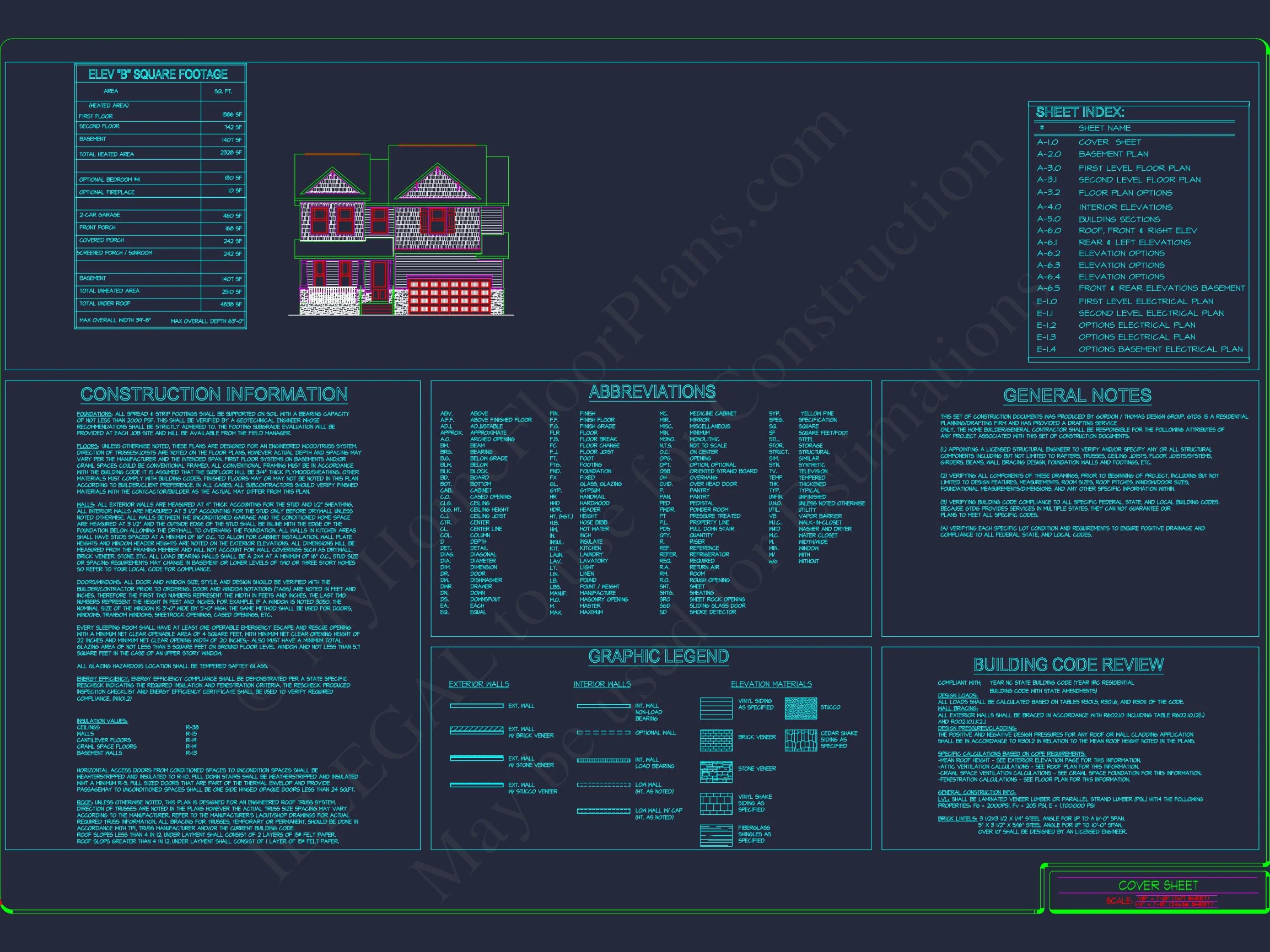 15-1254 HOUSE PLAN - 2-Story Colonial House Plan: 3-4 BR, 2344 Sq Ft, CAD 6 2-Story Colonial house Plan: 3-4 BR, 2344 Sq Ft, CAD