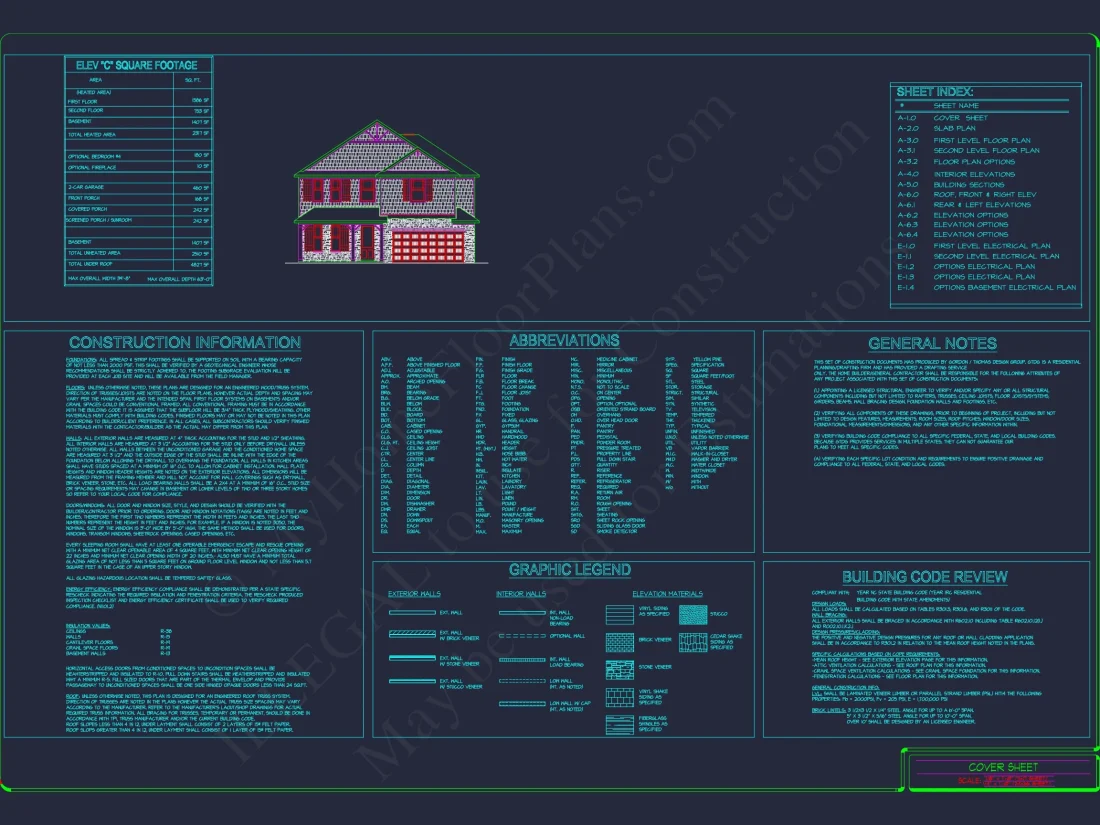 2-Story Colonial house Plan: 3-4 BR, 2344 Sq Ft, CAD