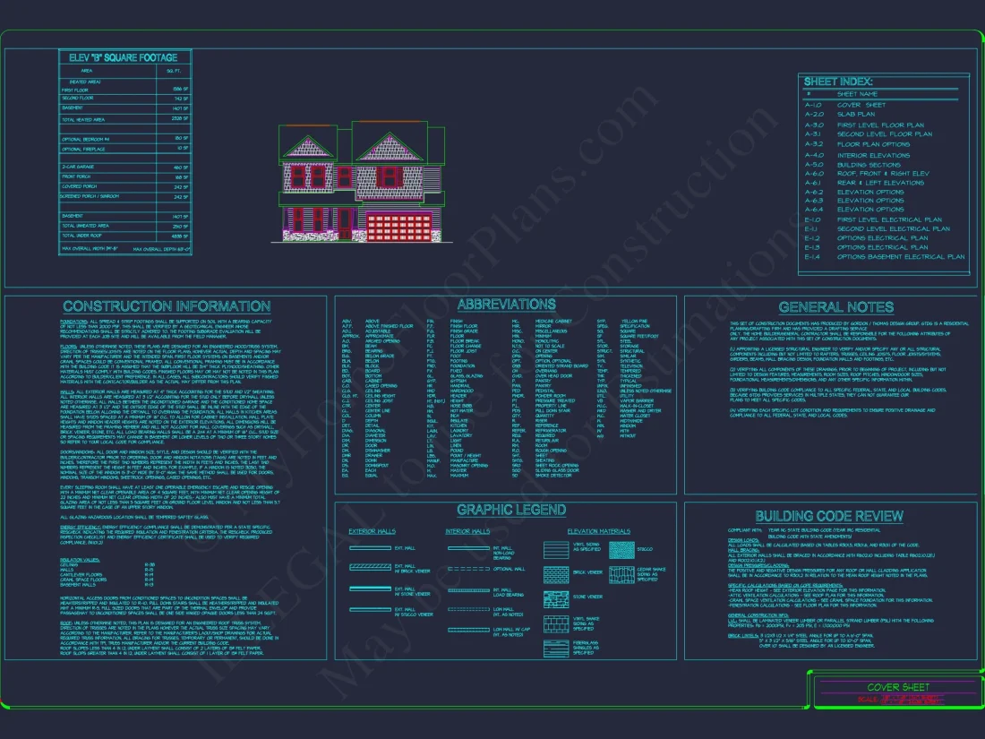 2-Story Colonial house Plan: 3-4 BR, 2344 Sq Ft, CAD