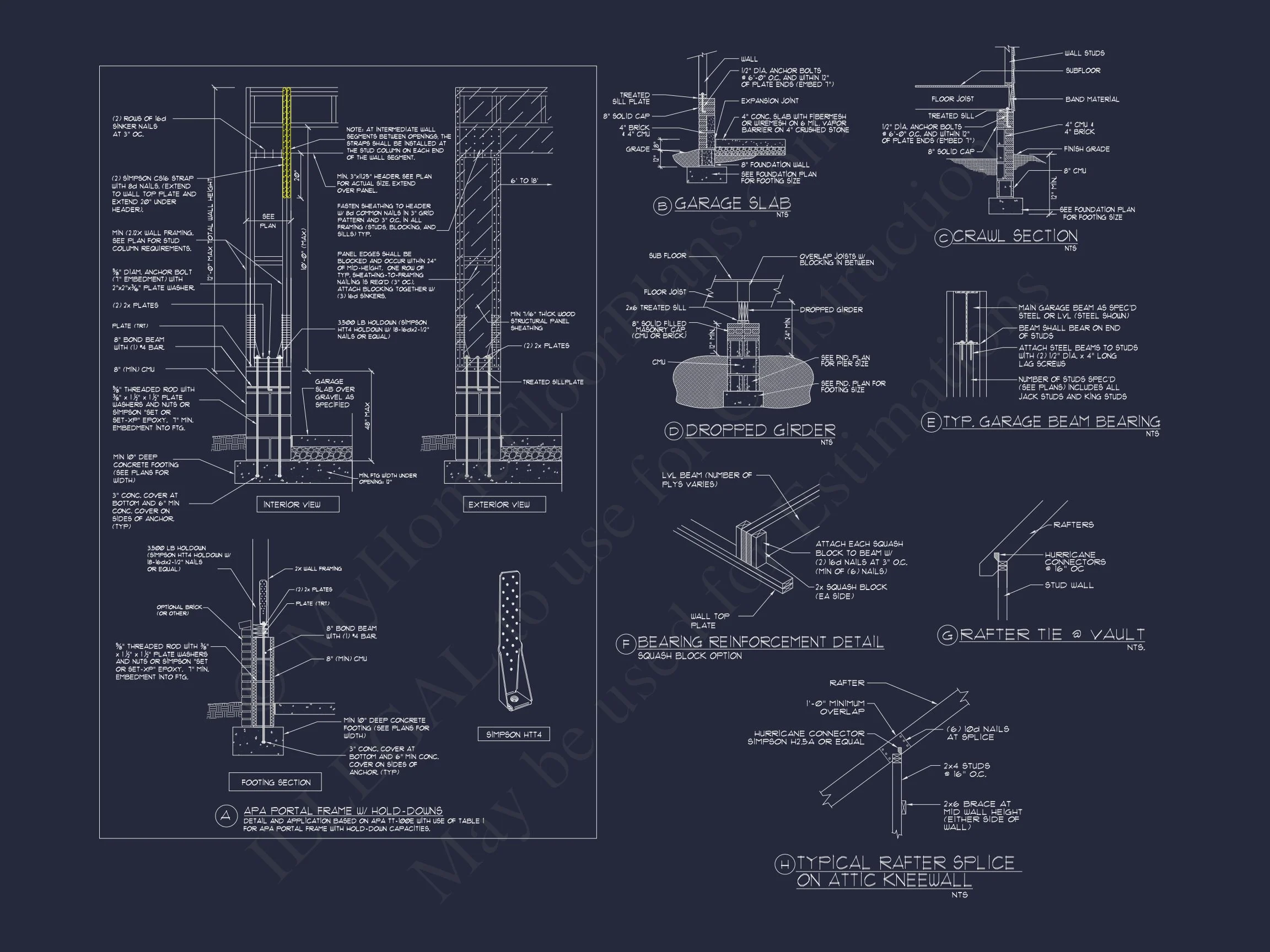 "Modern Craftsman house plan with detailed blueprint layout number 76"