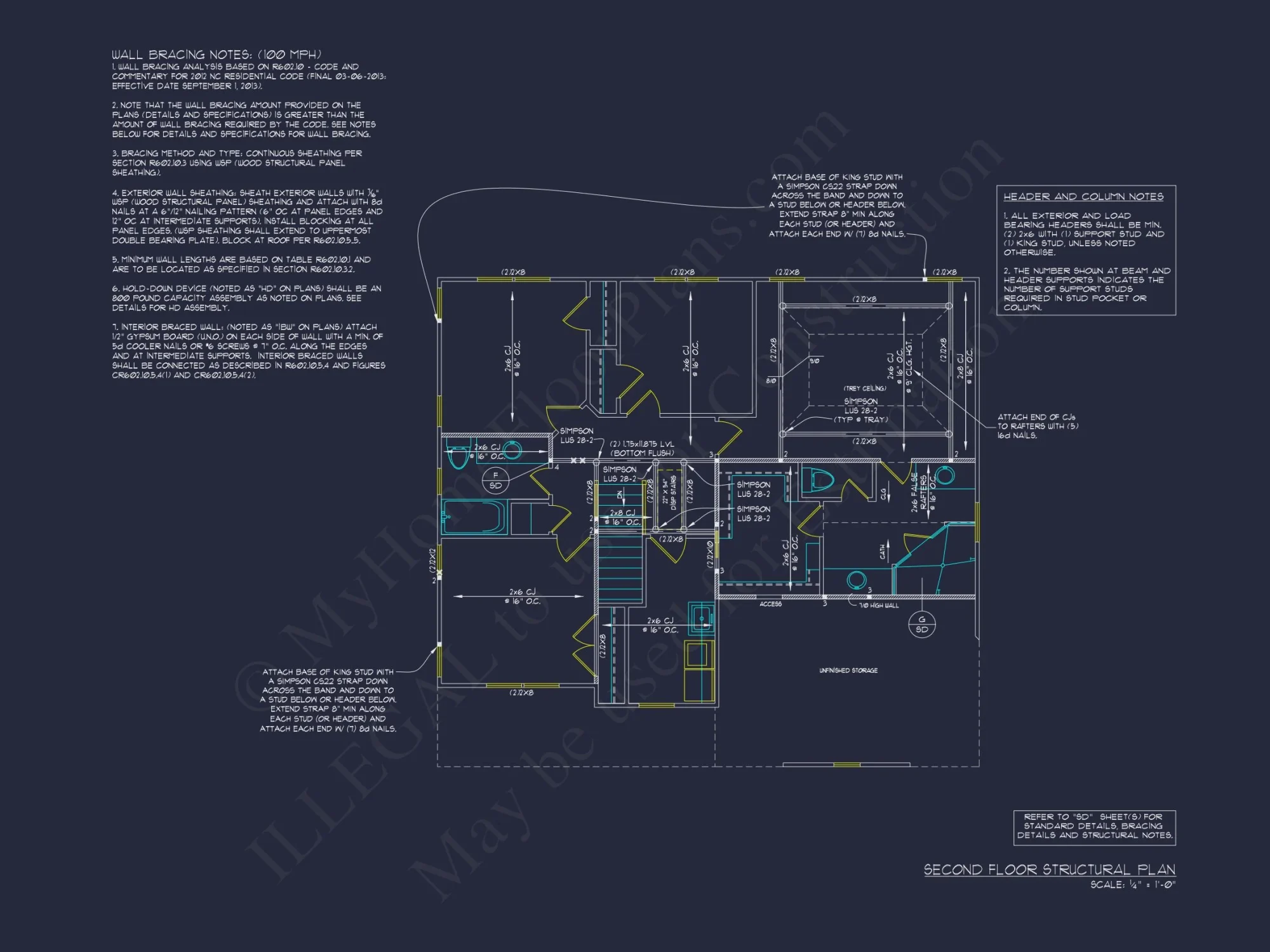 "Modern Craftsman house plan with detailed blueprint number 74"